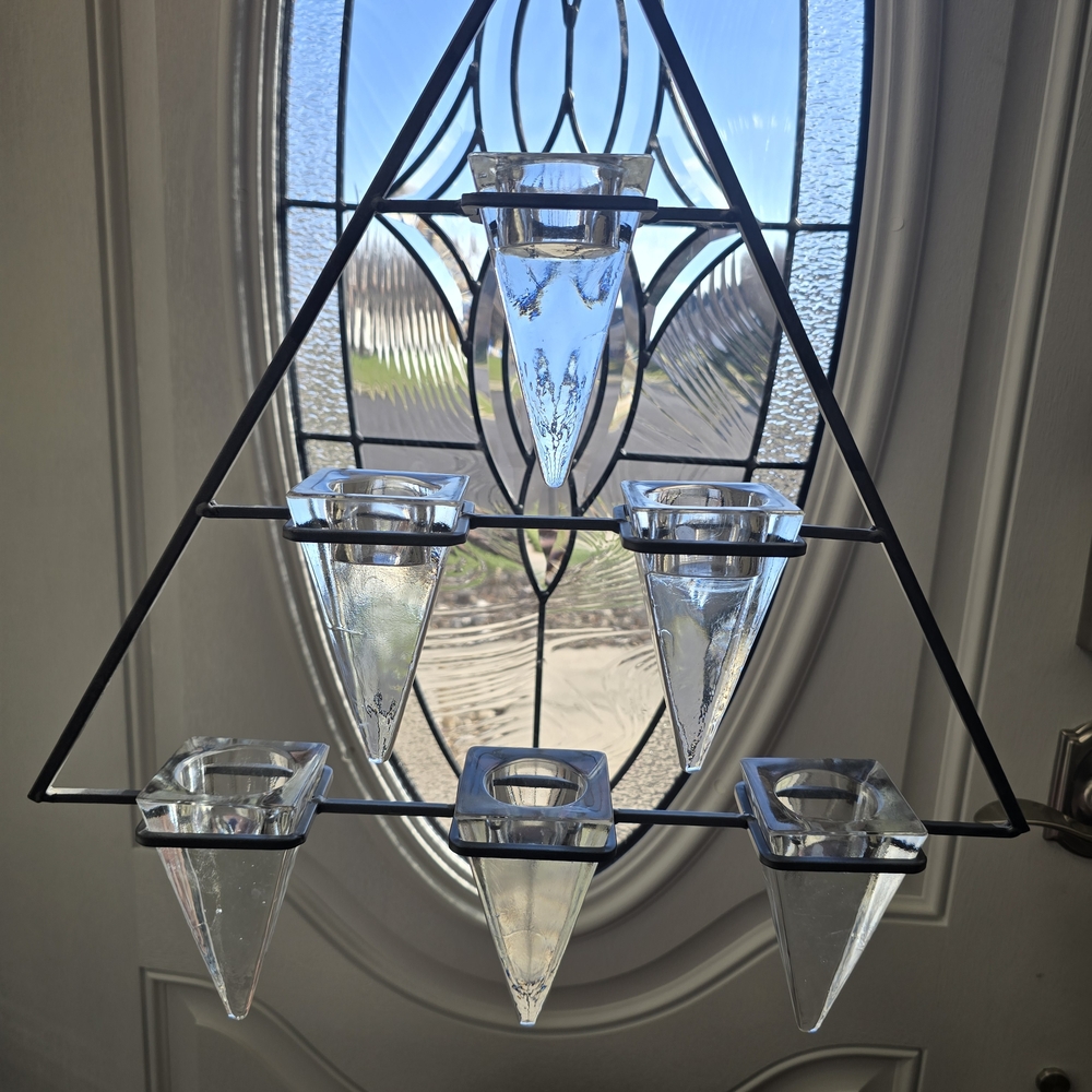 Geometric Glass Candle Holder